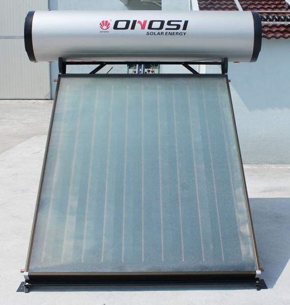 Integrated pressurized flat plate solar water heater